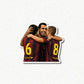 Xavi × Iniesta × Messi Hug