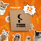 CAT STICKERS PACK OF 12