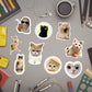 CAT STICKERS PACK OF 12