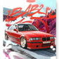 CC22 – BMW E36 Concept: Red Graffiti Run